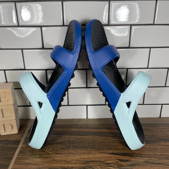 Spenco Fusion Slim Womens Size 9 Shoes Blue Orthotic Comfort Slide Sandal - Picture 5 of 12